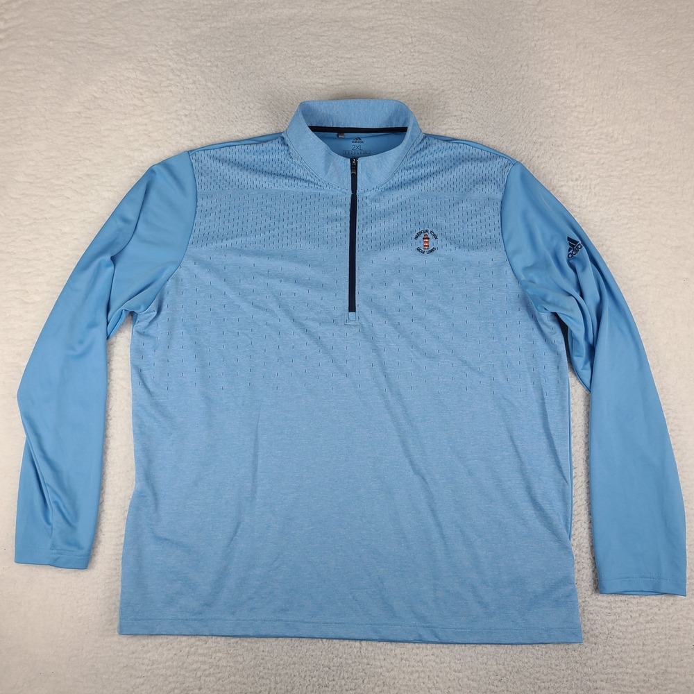 Adidas Sweater Mens 2XL XXL Blue Performance Harbour Town Golf Links